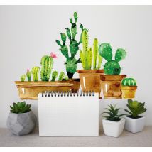 Sticker jardin de cactus