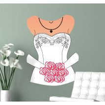 Sticker mariage robe de mariée