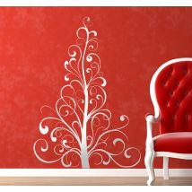 Sticker arbre de noël linéal
