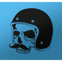 Sticker crâne casque skate