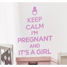 sticker keep calm it's a girl