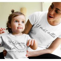 Camiseta mama e hija mensaje hasta el infinito