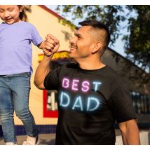Camiseta para el Día del Padre best dad neon