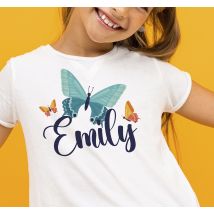 tee shirt papillon Papillons bicolores
