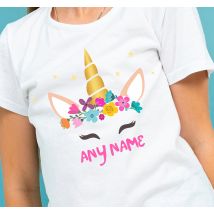 T-shirt personnalisable pour enfant licorne