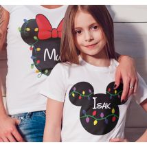 Tee-shirt Noël mère fille famille Disney