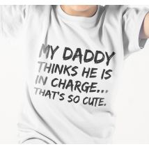 Tee shirt bebe Mon père pense qu'il est en charge