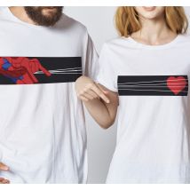 T-shirt couple homme araignée