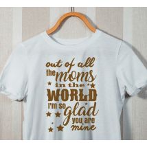 T shirt fete des meres Couleur or pour