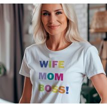T shirt fete des meres Femme, maman, patron!