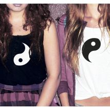 Tee shirt couple Yin et yang