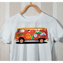 T-shirt fourgon hippie rétro