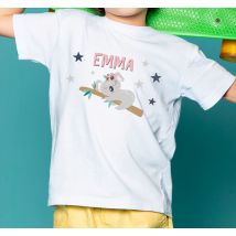 Tee shirt bebe Koala mignon pour fille avec nom