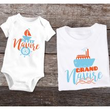 Tee shirt pere et fils il était un petit navire