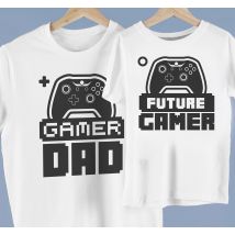 T-shirts assortis Père et enfant Gamers