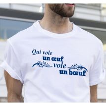 Tee-shirt expression française qui vole un œuf