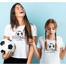 Duo tee-shirts mère et fille football