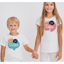 T-shirt bulle team prénom personnalisable