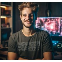 T-shirt touches de clavier d'ordinateur