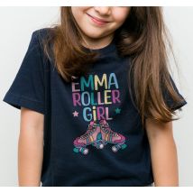 T-shirt personnalisé fille à roulettes