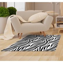 Tapis vinyle animal motif à rayures zébrées