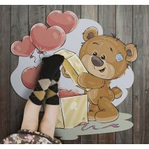 Tapis vinyle ours amoureux