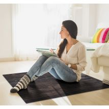 Tapis en vinyle bois foncé