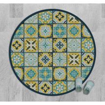 Tapis vinyle carreaux de ciment Amour de tuile