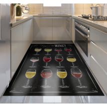 tapis vinyle avec citation noirs