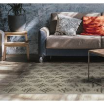 Tapis geometrique Diamant effet bohème