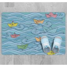 tapis vinyle enfant Petits bateaux en papier