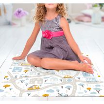 Tapis vinyle ruelle Carte routière de doodle