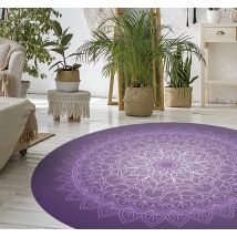 Tapis vinyle ethnique Mandala violet