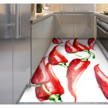 Tapis cuisine Piment rouge