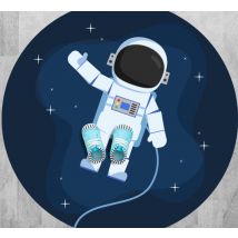 Tapis vinyle enfant Dessin animé astronaute flottant