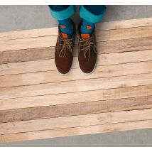 Tapis vinyle extérieur effet boit naturel