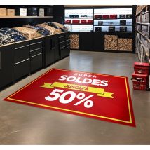 Tapis vinyle rouge ventes personnalisable