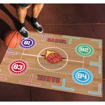 Tapis vinyle rectangulaire entraînement basketball