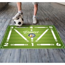 Tapis vinyle rectangulaire entraînement de football