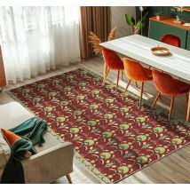 Tapis vinyle salle à manger design vert traditionnel