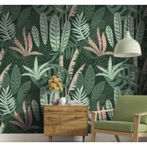 Papier peint retro Palmiers estivaux