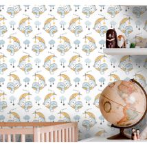 Tapisserie chambre Chaton qui dort