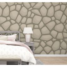 Papier peint imitation pierre naturelle beige