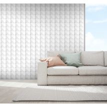 Papier peint effet 3D papier peint 3d carré blanc