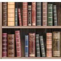 Papier peint bureau livres de bibliothèque