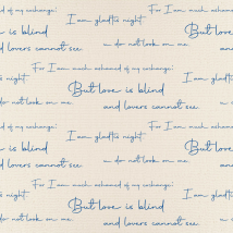 Papier peint texte romantique pour chambre