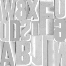 Papier peint texte lettres grises 3d