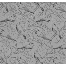 Papel pintado animales pájaros efecto hormigón