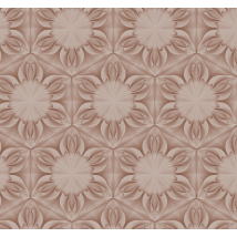 Papier peint beige fleuri motifs sur pierre