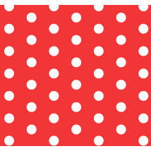 Papier peint rouge à pois blancs